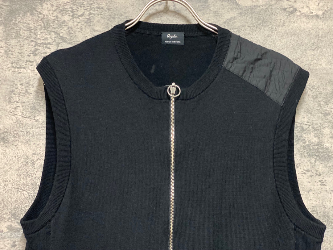 KI189 ラファ Rapha MERINO GILET ジレ ベスト 黒 M ※毛玉