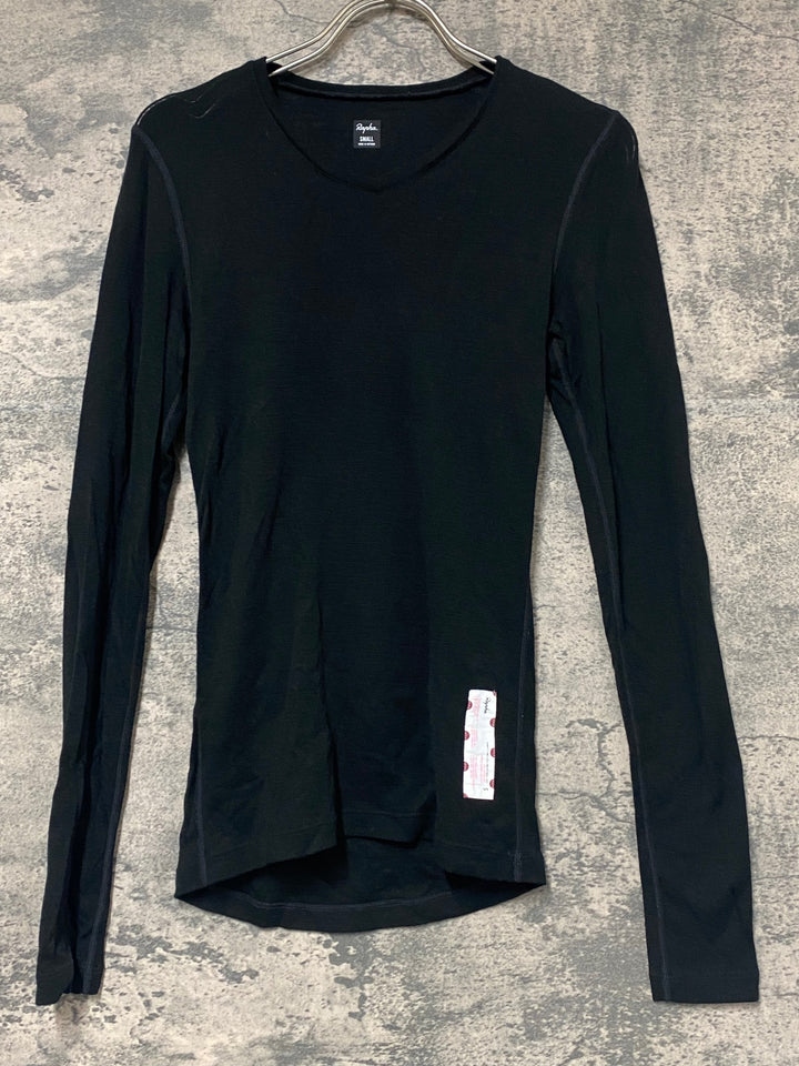 JY114 ラファ Rapha WOMEN’S LONG SLEEVE MERINO BASE LAYER 長袖 ベースレイヤー インナー レディース 黒 S