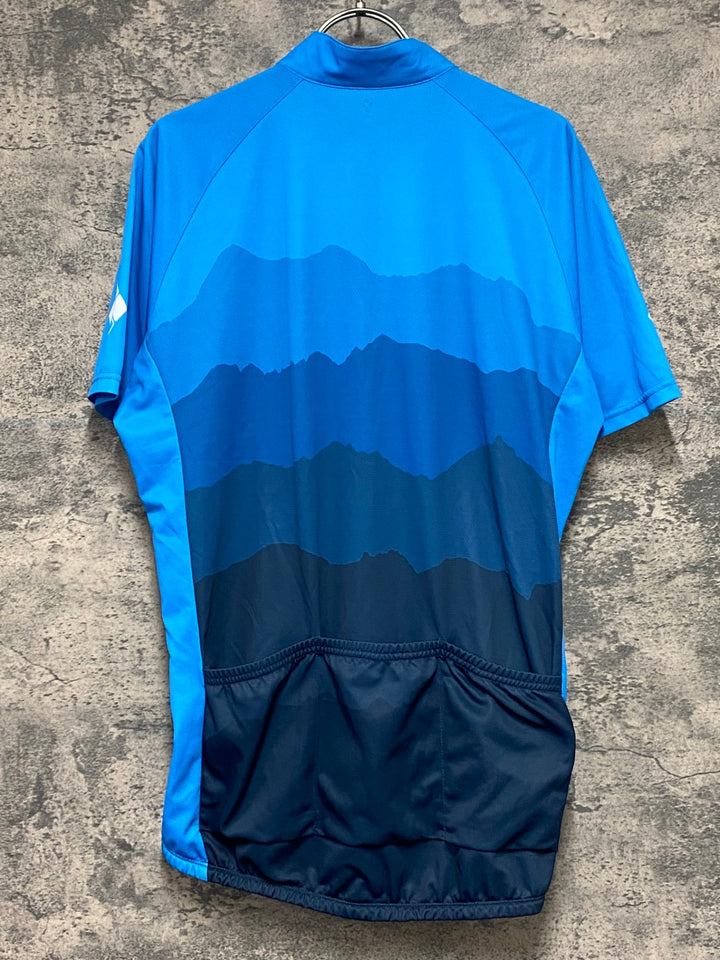 KL209 モンベル mont-bell 半袖 サイクルジャージ 水 青 XL