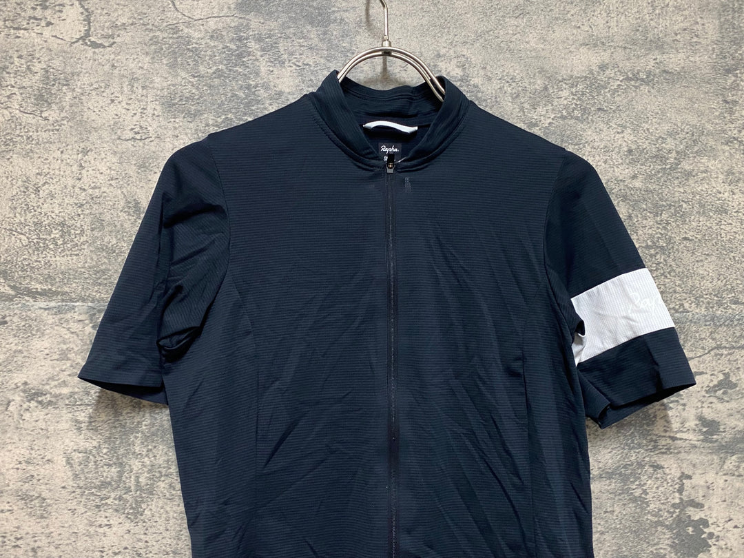 KF472 ラファ Rapha WOMEN'S FLYWEIGHT JERSEY 半袖 サイクルジャージ 濃紺 レディース S