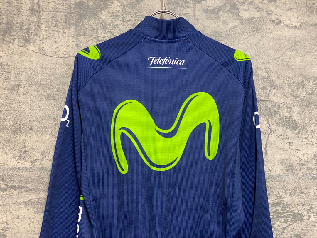 JS493 エンデュラ ENDURA 長袖 サイクルジャージ 濃紺 サイズ不明 movistar ※タグ劣化