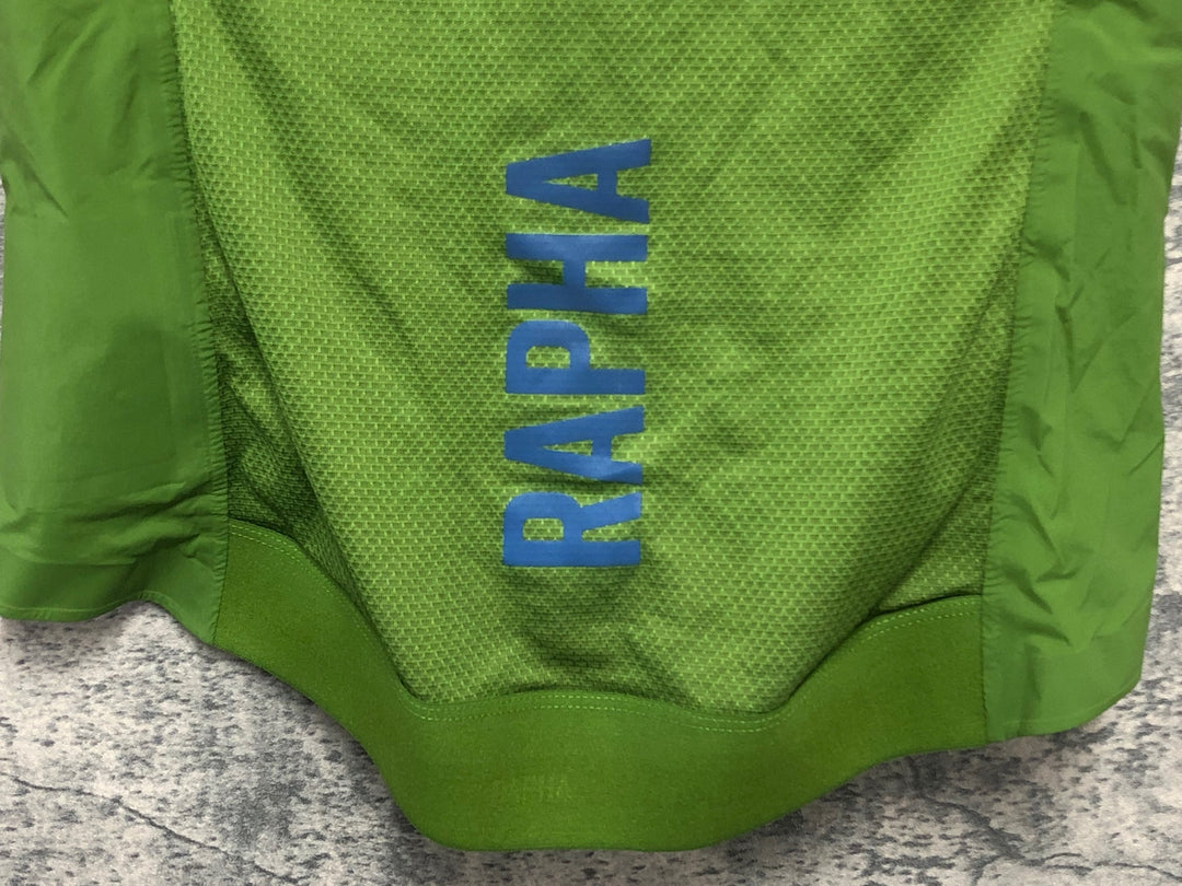 KL468 ラファ Rapha WOMEN'S PRO TEAM LIGHTWEIGHT GILET サイクルベスト ジレ 黄緑 XS ※動物の毛