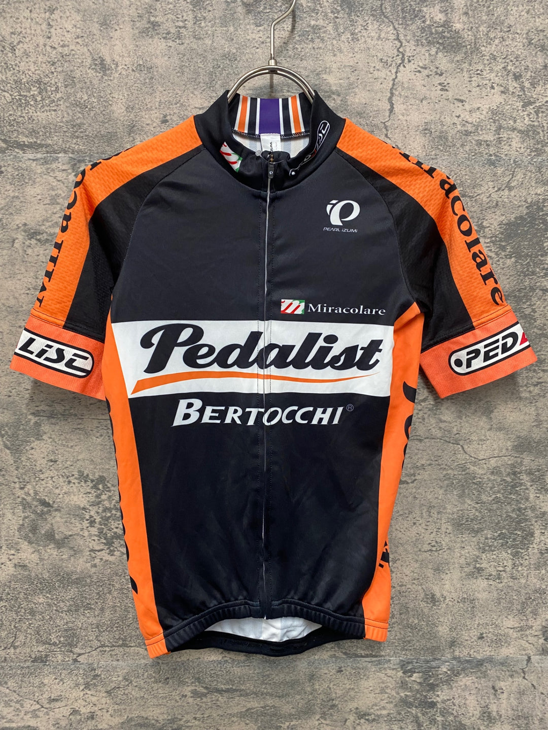 JW455 ラファ Rapha CUSTOM WOMEN'S MIDWEIGHT RACE JERSEY 半袖 サイクルジャージ 黒 オレンジ M レディース Pedalist PINARELLO