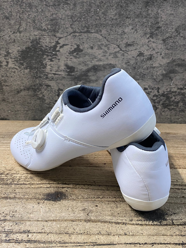 KA967 シマノ SHIMANO RC3 SHRC300M W01 S ビンディングシューズ 3穴 BOA 白 EU40 ※傷