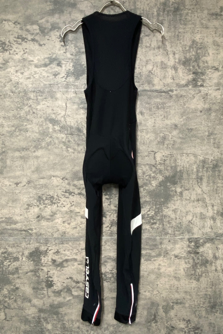 KI533 カステリ CASTELLI ビブタイツ 黒 S 裏起毛 ※スレ ロゴハゲ ほつれ
