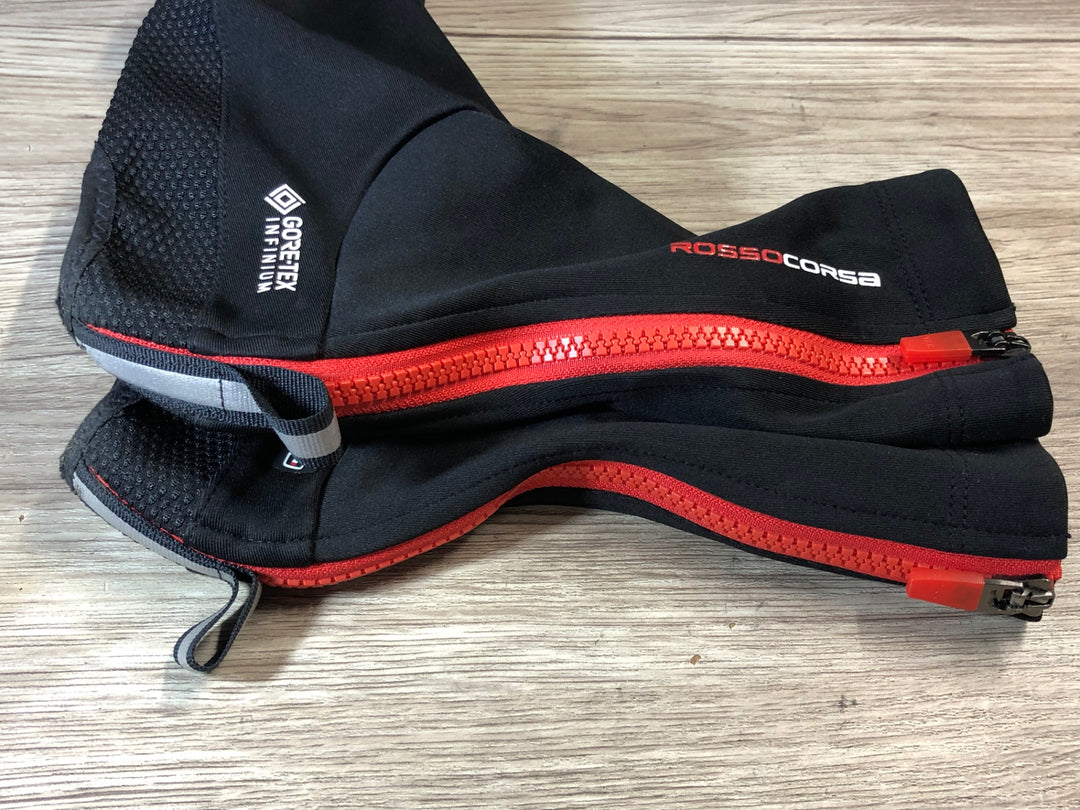 JS397 カステリ CASTELLI シューズカバー 黒 M 裏起毛 GORE TEX INFINIUM
