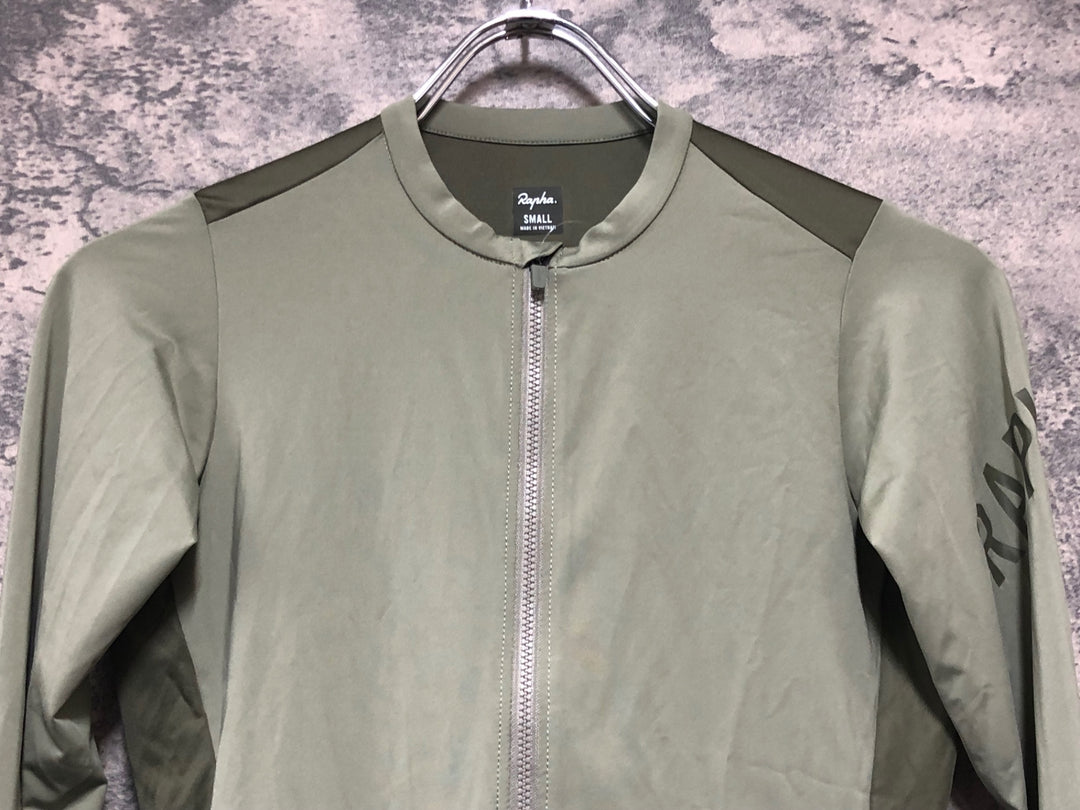 KM109 ラファ Rapha WOMEN'S PRO TEAM LONG SLEEVE LIGHTWEIGHT JERSEY 長袖 サイクルジャージ 白 S ※襟ほつれ
