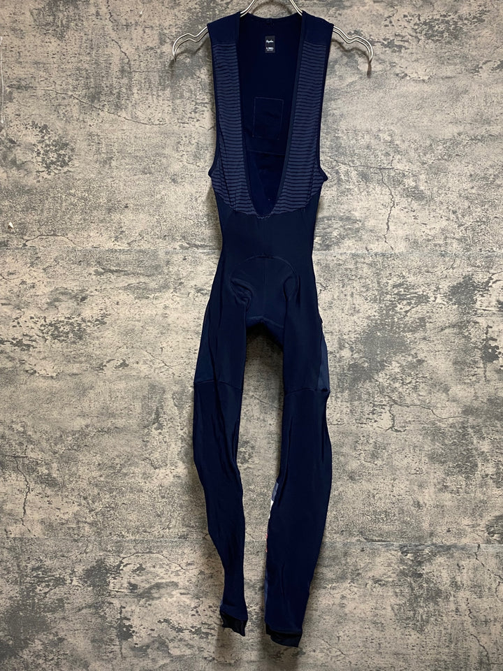 JO792 ラファ Rapha CARGO WINTER TIGHTS WITH PAD ビブタイツ 紺 XS 裏起毛