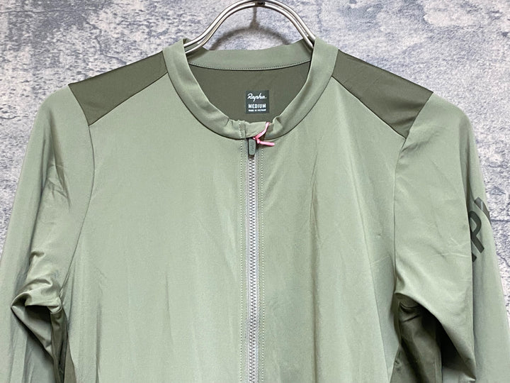 KM146 ラファ Rapha PRO TEAM LONG SLEEVE LIGHTWEIGHT JERSEY 長袖 サイクルジャージ カーキ M
