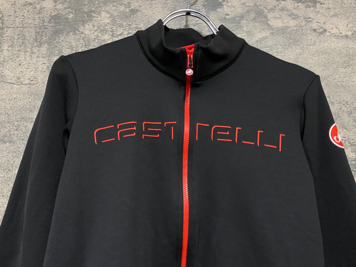 KH881 カステリ CASTELLI 長袖 サイクルジャージ 黒 M 裏起毛