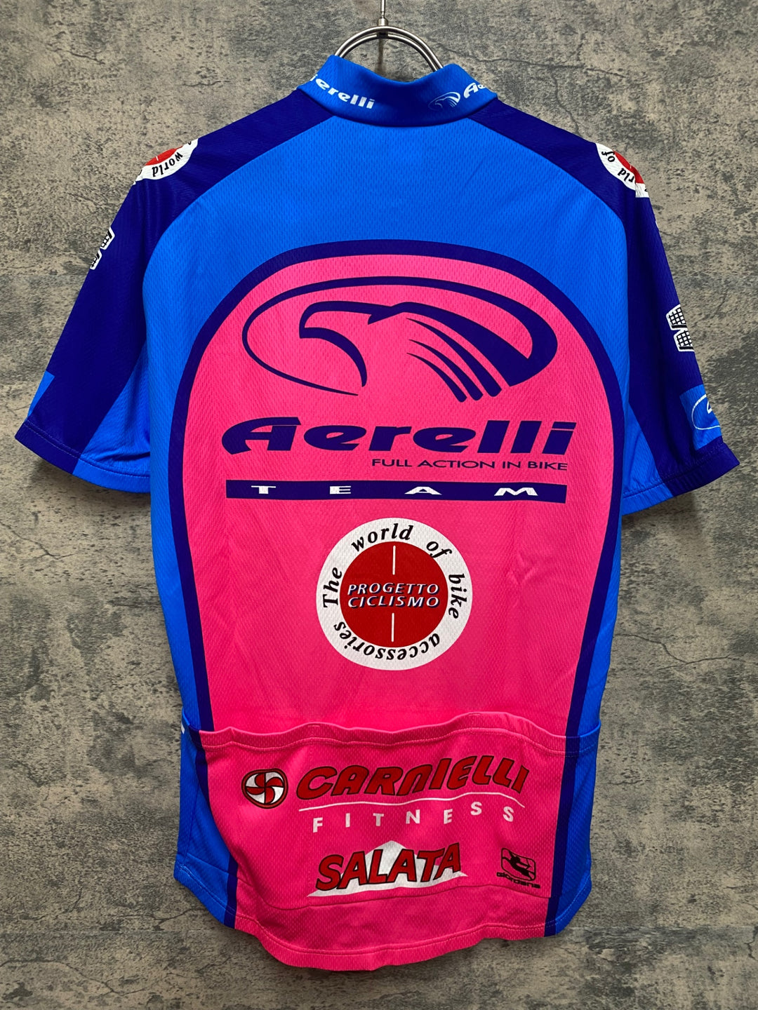 JR160 ジョルダーナ Giordana 半袖サイクルジャージ 青ピンク L