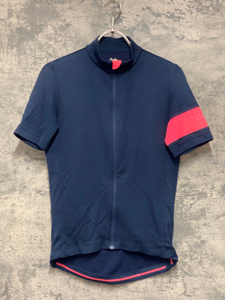 JU474 ラファ Rapha CLASSIC JERSEY Ⅱ 半袖 サイクルジャージ ネイビー ピンク XS