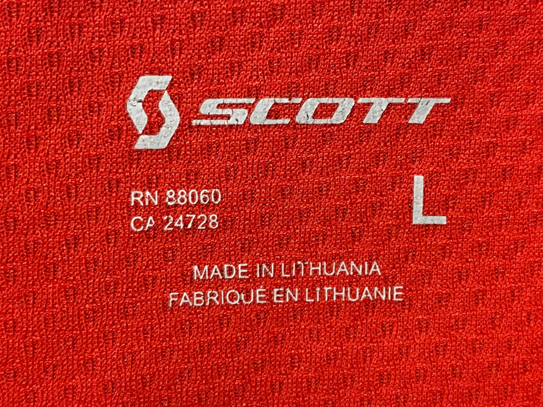 KD231 スコット SCOTT 半袖 ハーフジップ サイクルジャージ 赤 L