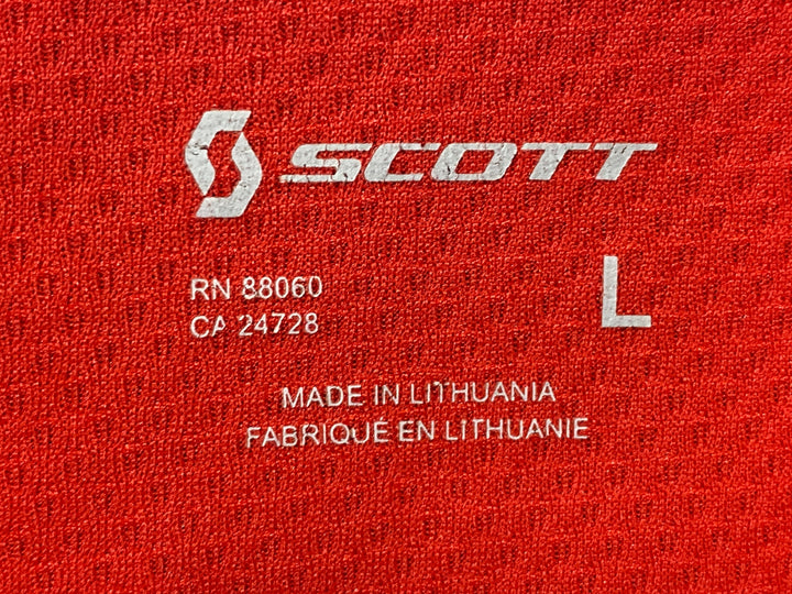 KD231 スコット SCOTT 半袖 ハーフジップ サイクルジャージ 赤 L