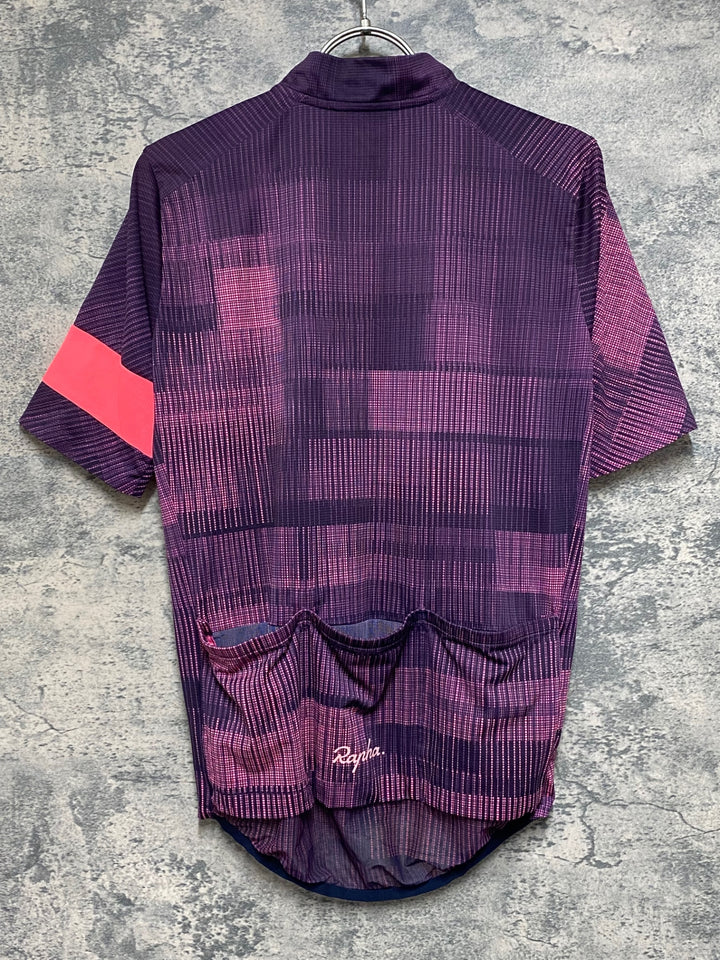 JQ365 ラファ Rapha MENS FLYWEIGHT JERSEY PRINTS 半袖 サイクルジャージ ピンク M