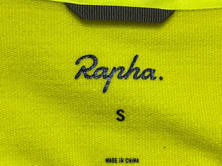 JQ781 ラファ Rapha WINDBLOCK WINTER JERSEY 長袖 サイクルジャージ 黄 S 裏起毛