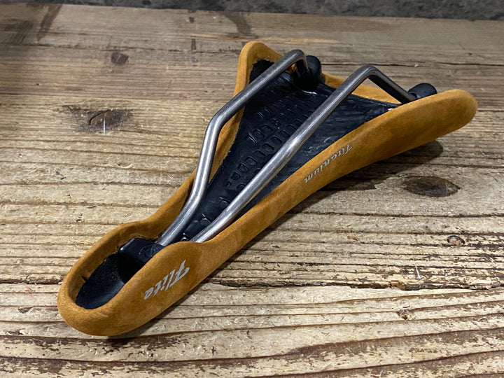 KG590 セライタリア selle ITALIA Flite TITANIUM L1 サドル 茶 チタンレール 143mm