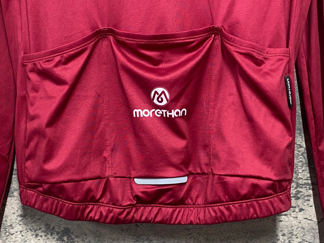 JX357 モーゼン MORETHAN 長袖サイクルジャージ 赤ピンク L