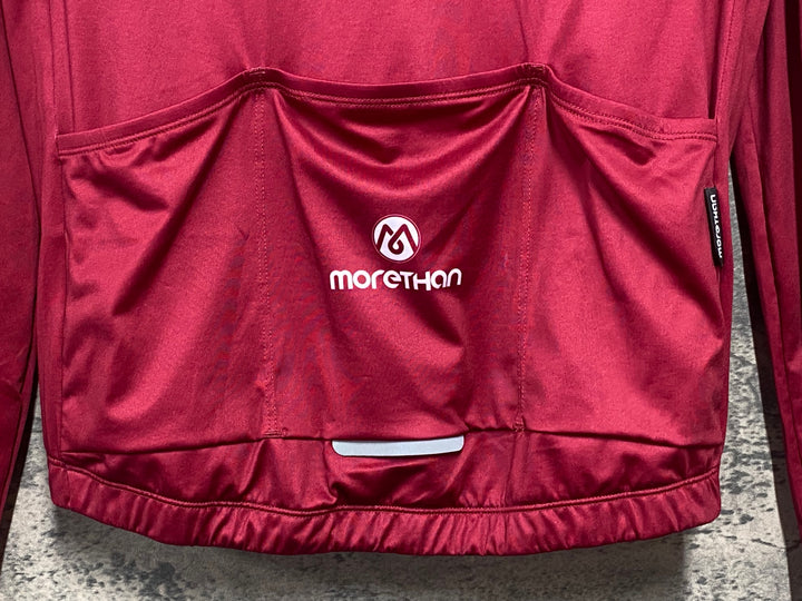JX357 モーゼン MORETHAN 長袖サイクルジャージ 赤ピンク L