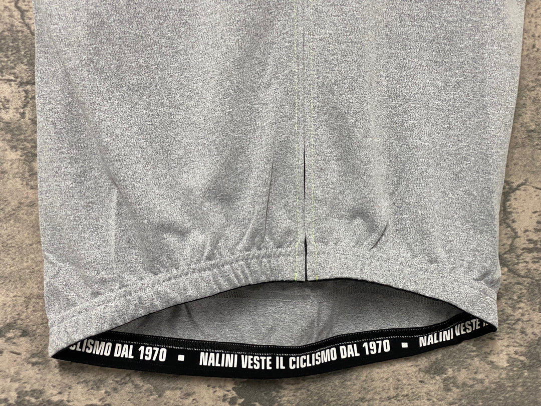 KJ986 ナリーニ NALINI 半袖 サイクルジャージ 黄グレー M