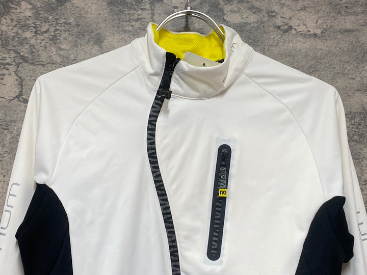 KM215 マヴィック MAVIC 長袖 ウィンドジャケット 白 S スレあり