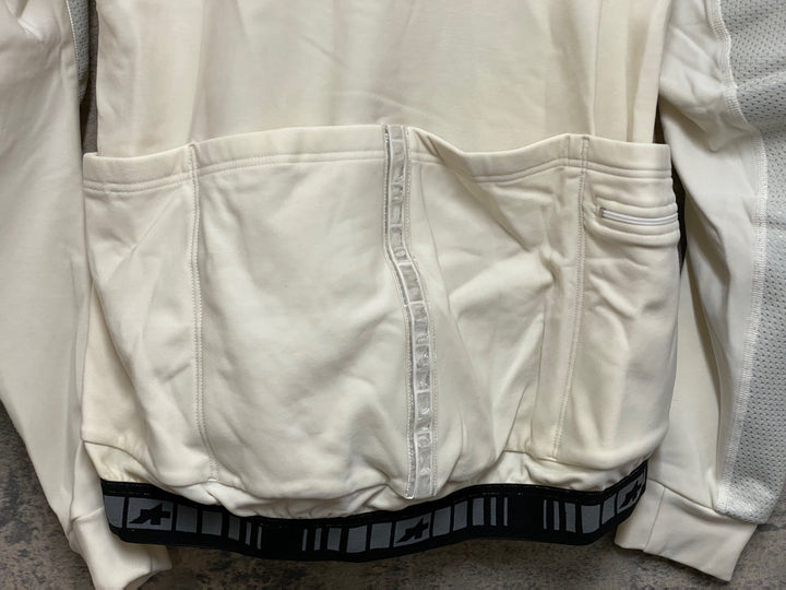 JN939 アソス assos 長袖 サイクルジャケット 白 M 裏起毛