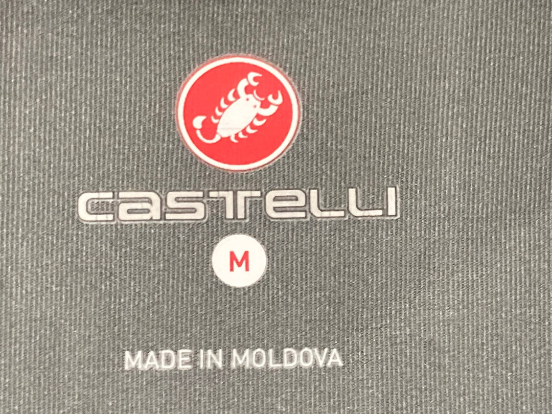 JU247 カステリ CASTELLI ロッソコルサ ROSSO CORSA perfetto 長袖 サイクルジャケット 青 M GORE ※裾ゴム切れ,襟破れ