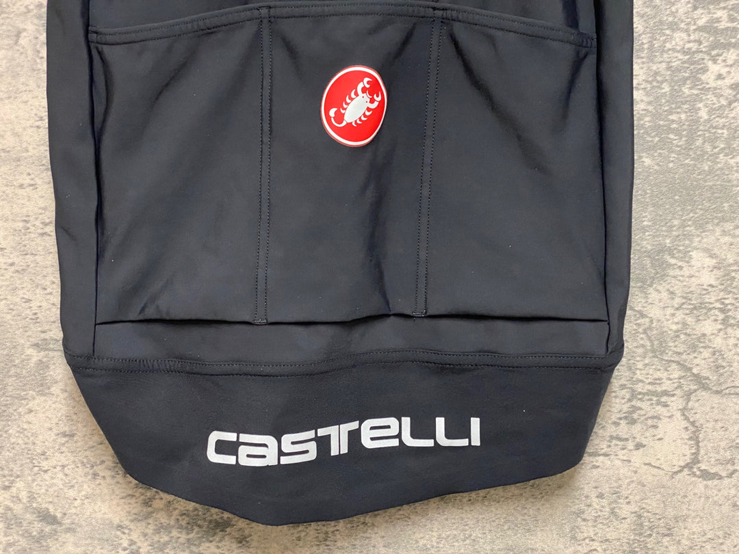 JM827 カステリ CASTELLI ロッソコルサ ROSSO CORSA 半袖 サイクルジャージ グレー M GORE WINDSTOPPER