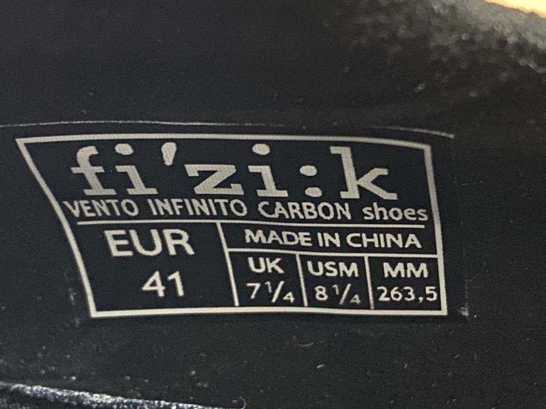 KI041 フィジーク fizik VENTO INFINITO CARBON ビンディングシューズ 3穴 黒 EU41
