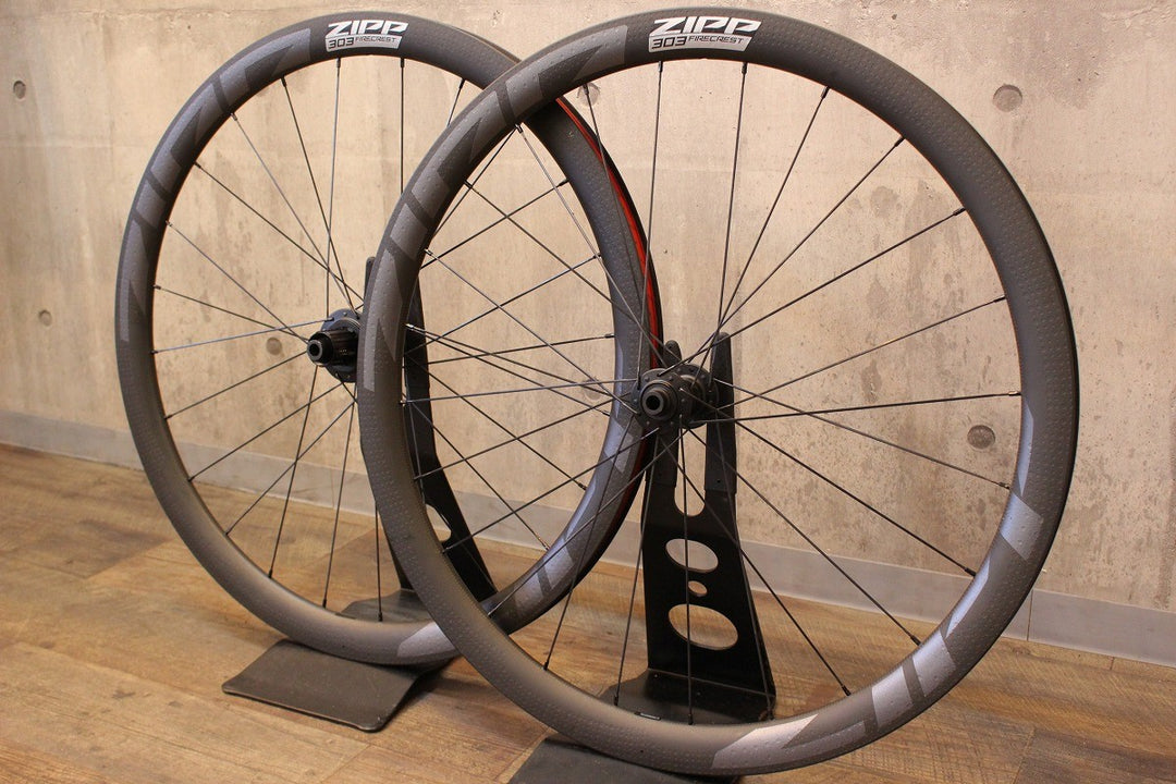 ジップ ZIPP 303 FIRECREST DISC カーボン チューブレス フックレス シマノ 11/12S ワイドリム 25C ホイールセット【名古屋店】