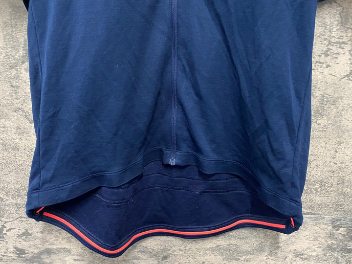 JQ107 ラファ Rapha CLASSIC JERSEY 2 半袖サイクルジャージ 紺 XXL ※生地ほつれあり