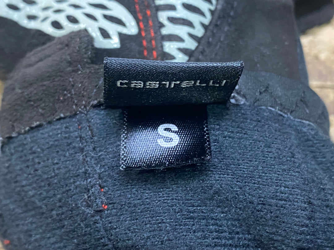 JK213 カステリ CASTELLI ROSSOCORSA 長指 グローブ 黒 S 裏起毛 ※タグカット