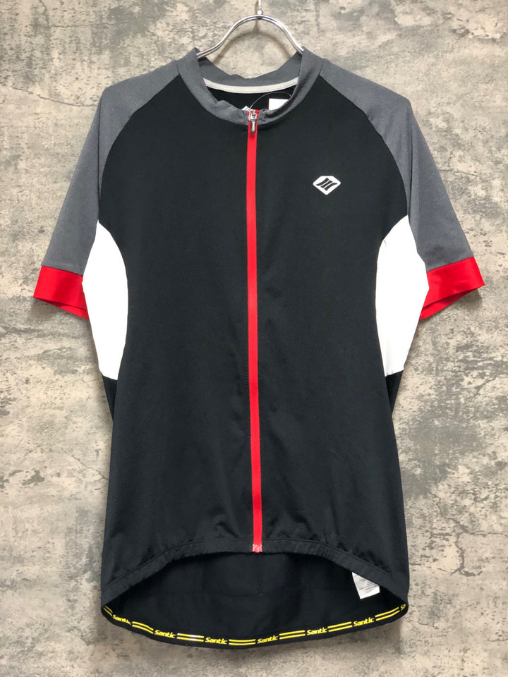 KD676 サンティック SANTIC 半袖 サイクルジャージ 黒 2XL