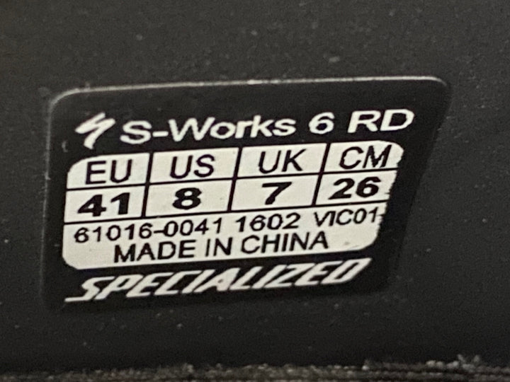KC121 スペシャライズド SPECIALIZED S-WORKS 6 RD ビンディングシューズ SPD-SL 黒 EU42