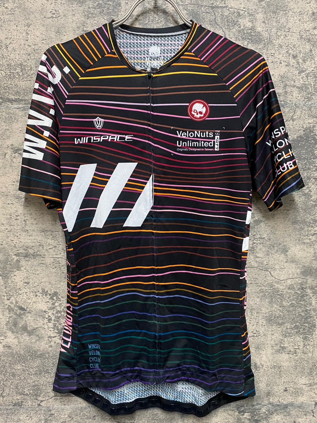 JR984 ベロナツ VeloNuts 半袖 サイクルジャージ 黒ピンク 2XL