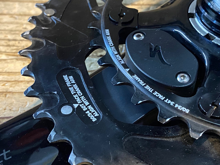 JX012 スペシャライズド SPECIALIZED S-WORKS POWER 両足パワーメーター カーボン クランクセット 50/34T 165mm ※左アーム接続不可のためジャンク