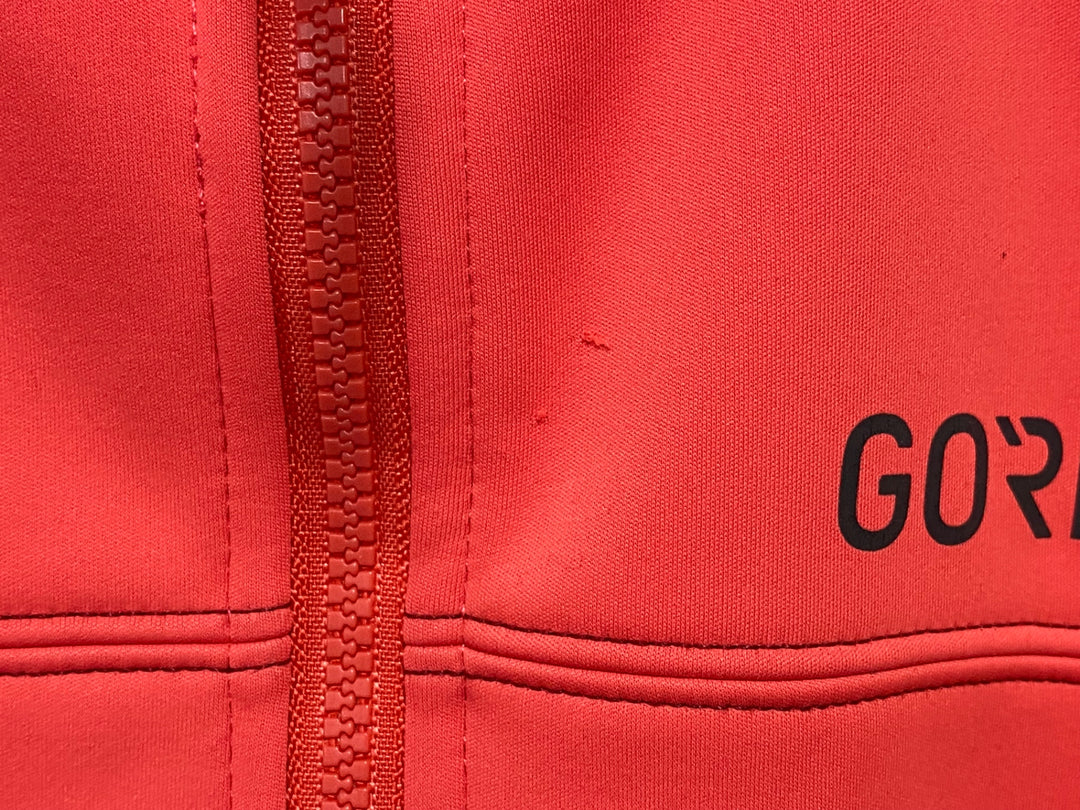 JK841 ゴアバイクウェア GORE BIKE WEAR 長袖サイクルジャケット 赤 ASIA M GORE WIND STOPPER 擦れ