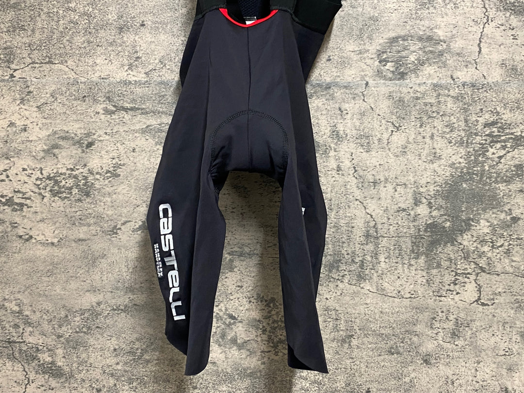 KF643 カステリ CASTELLI ビブタイツ 黒 S 裏起毛