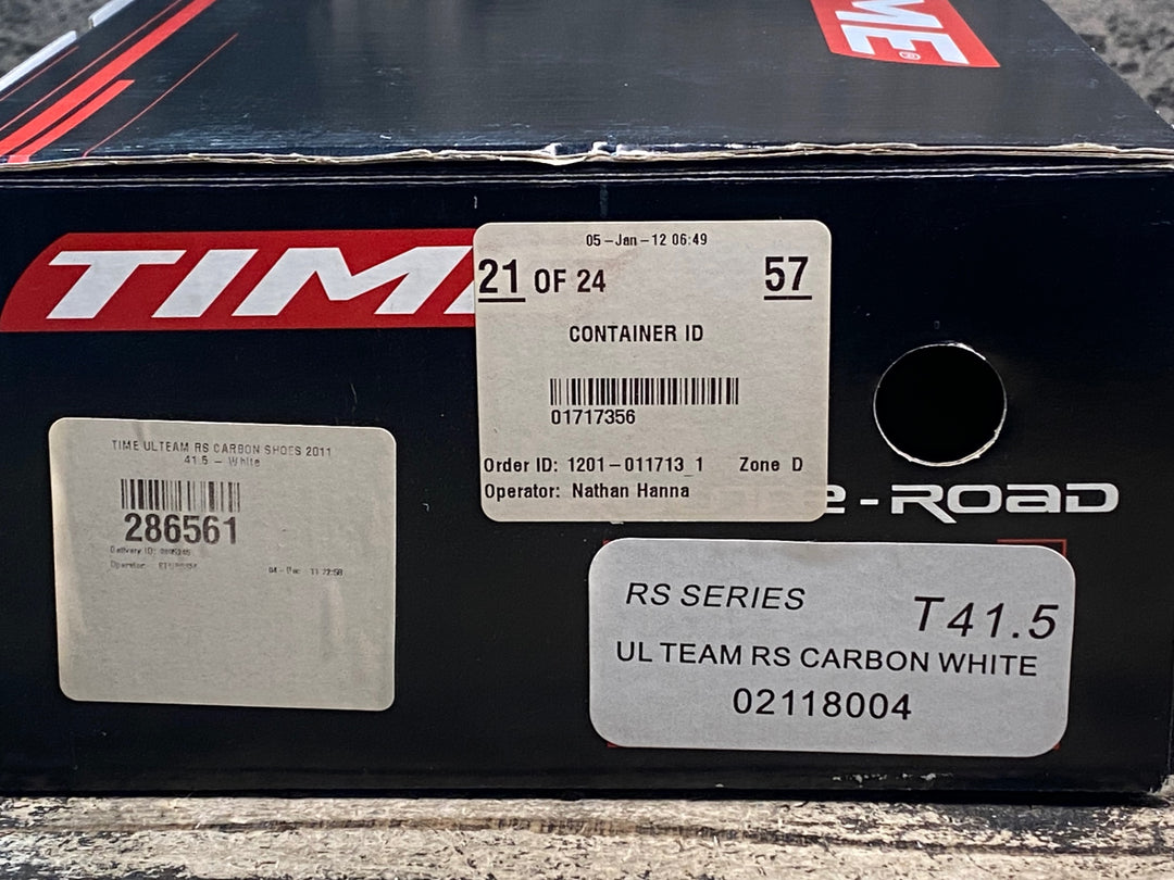 JR517 タイム TIME ULTEAM RS CARBON ビンディングシューズ 白 EU41.5