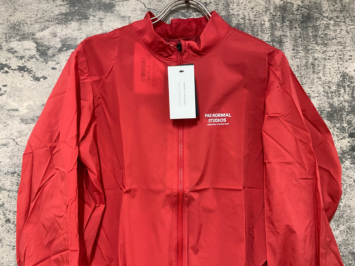 JY627 パスノーマルスタジオ PAS NORMAL STUDIOS MENS STOW AWAY JACKET 長袖 ウィンドブレーカー 赤 L 未使用