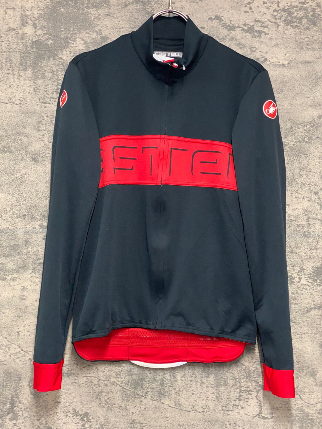 KG669 カステリ CASTELLI 長袖サイクルジャージ 黒 M