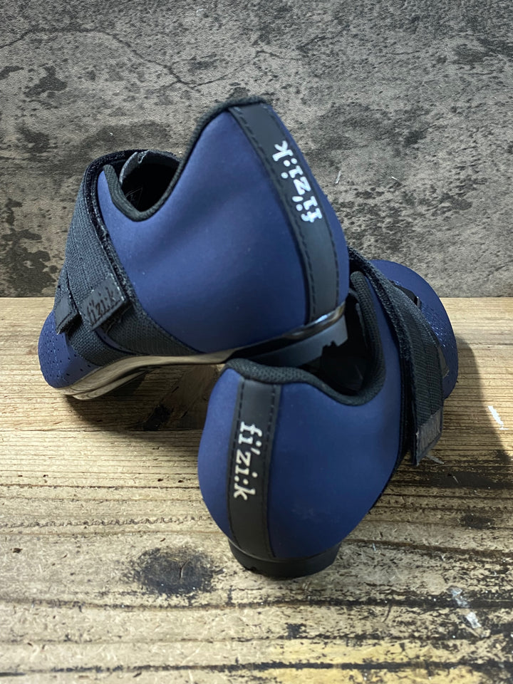 JZ686 フィジーク fizik TEMPO R5 POWERSTRAP shoes ビンディングシューズ 3穴 紺 EU41 未使用品