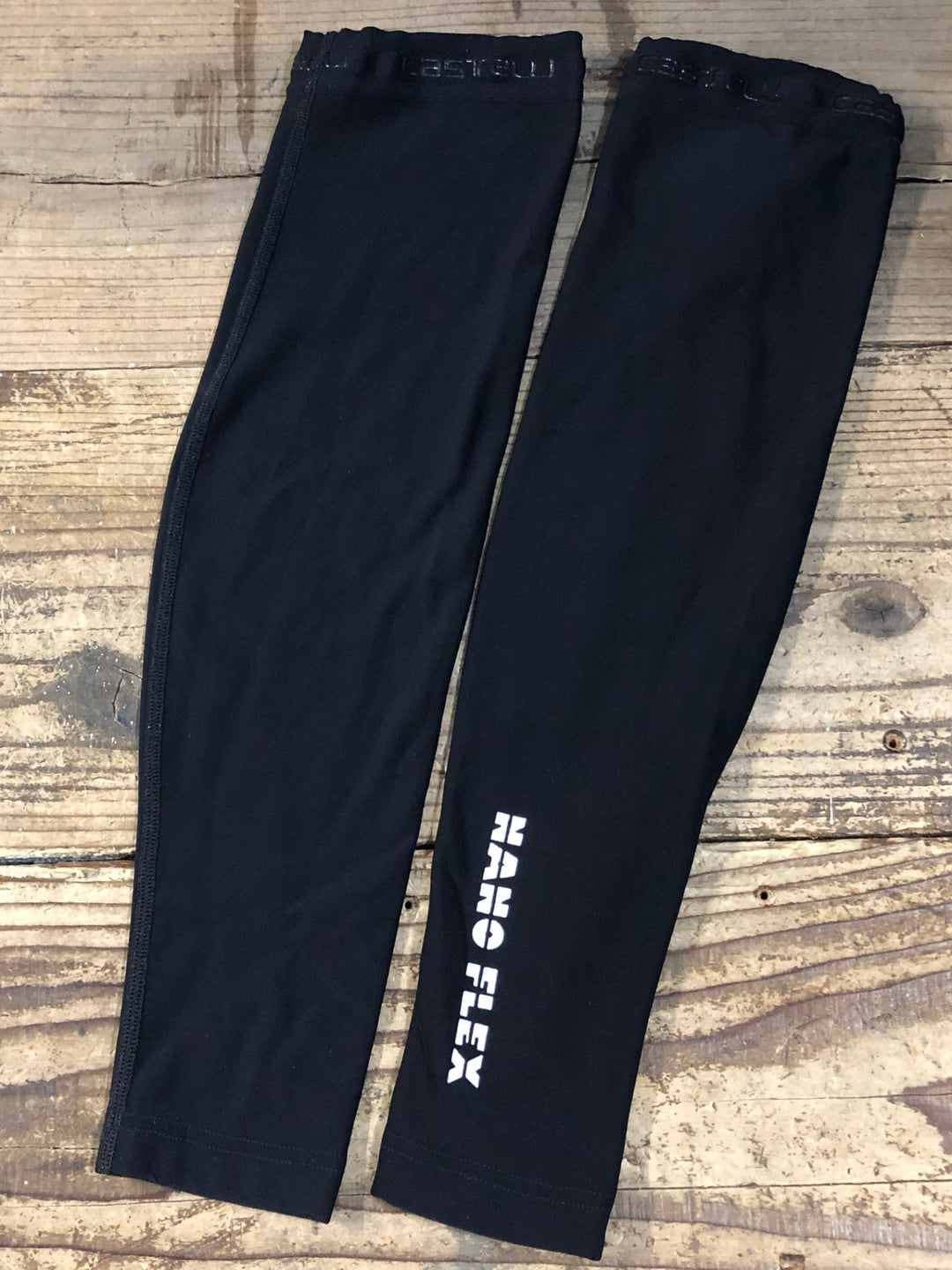 KB495 ステリ castelli レッグウォーマー NANOFLEX 黒 L 裏起毛