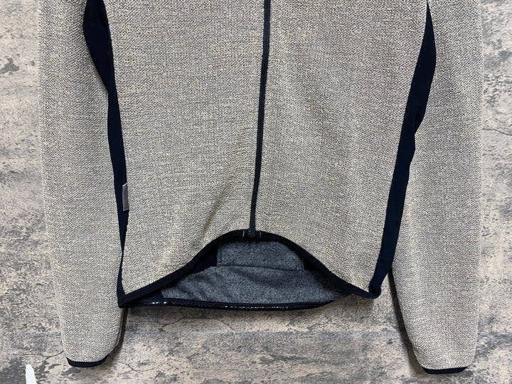 KS232 カフェドシクリステcafe du cycliste MARGUERITE 長袖 サイクルジャージ 茶 裏起毛 S