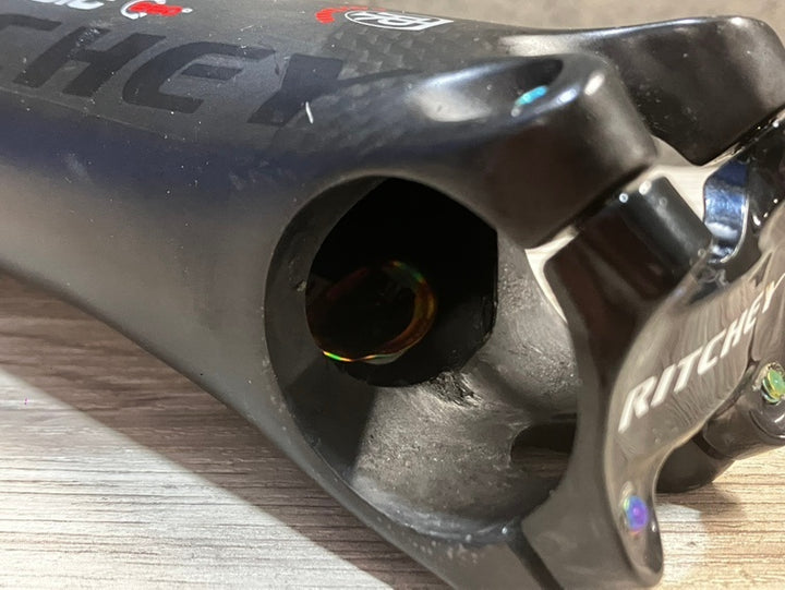 JP975 リッチー RITCHEY スーパーロジック SUPERLOGIC C260 カーボン ステム 130mm Φ31.8 OS ※ボルト非純正、クラックのためジャンク