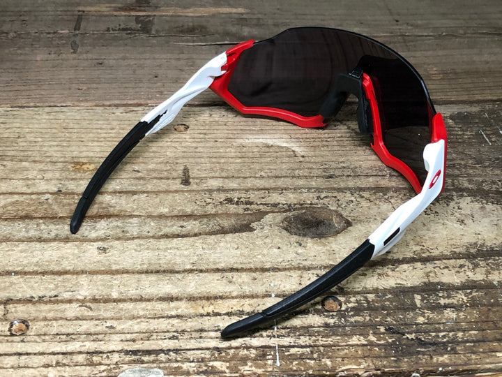 JO336 オークリー OAKLEY フライトジャケット FLIGHT JACKET サングラス アイウェア 白 赤 ※レンズスレ