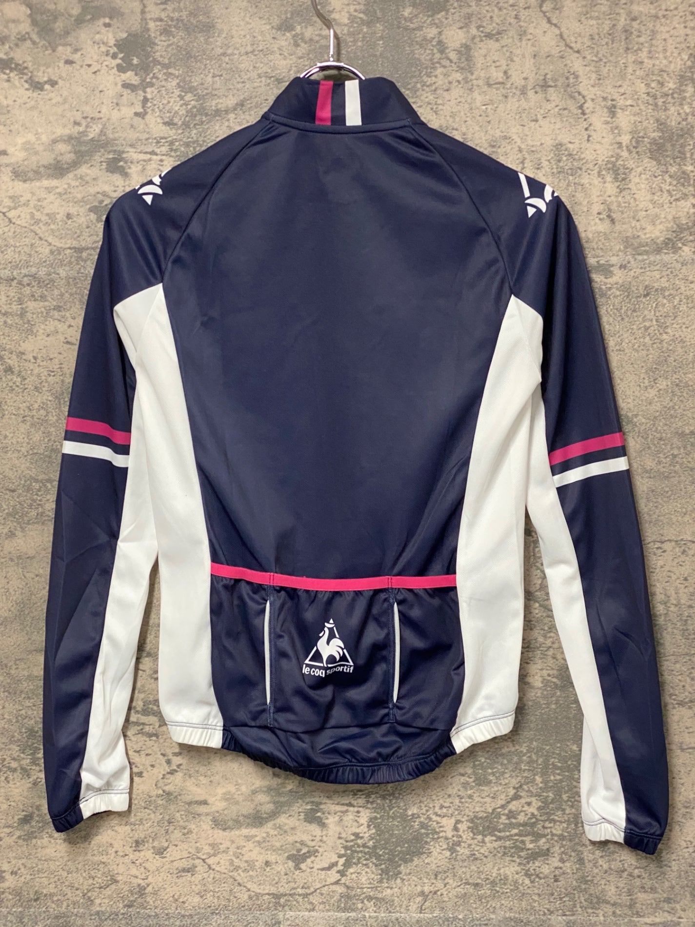 JT496 ルコックスポルティフ le coq sportif 長袖 サイクルジャージ 紺