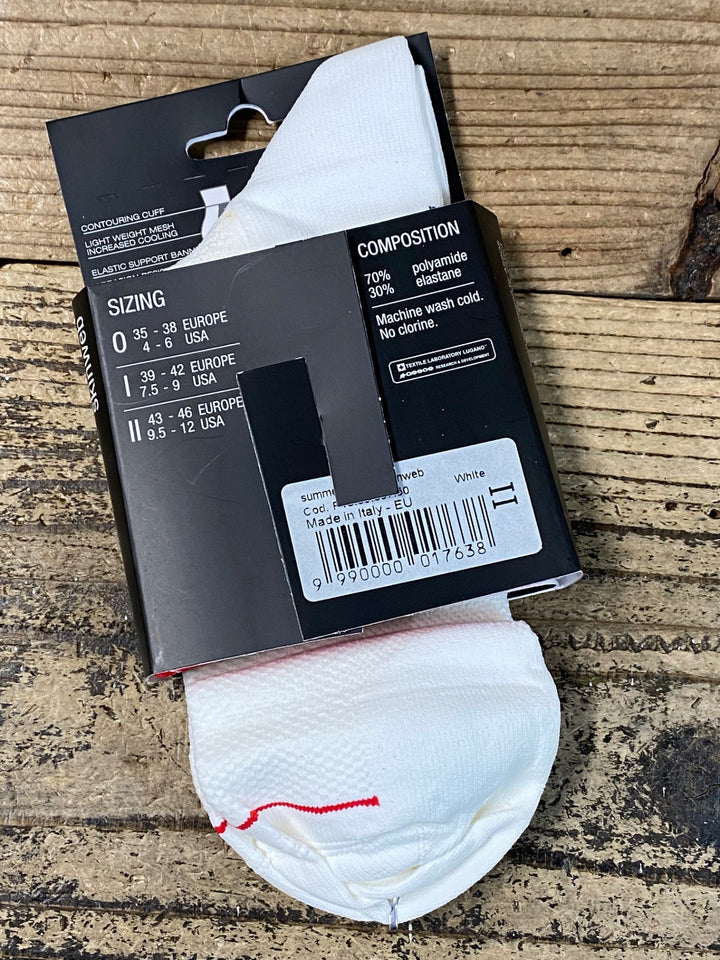 JQ204 アソス assos summerSocks skinweb サイクルソックス 白 2