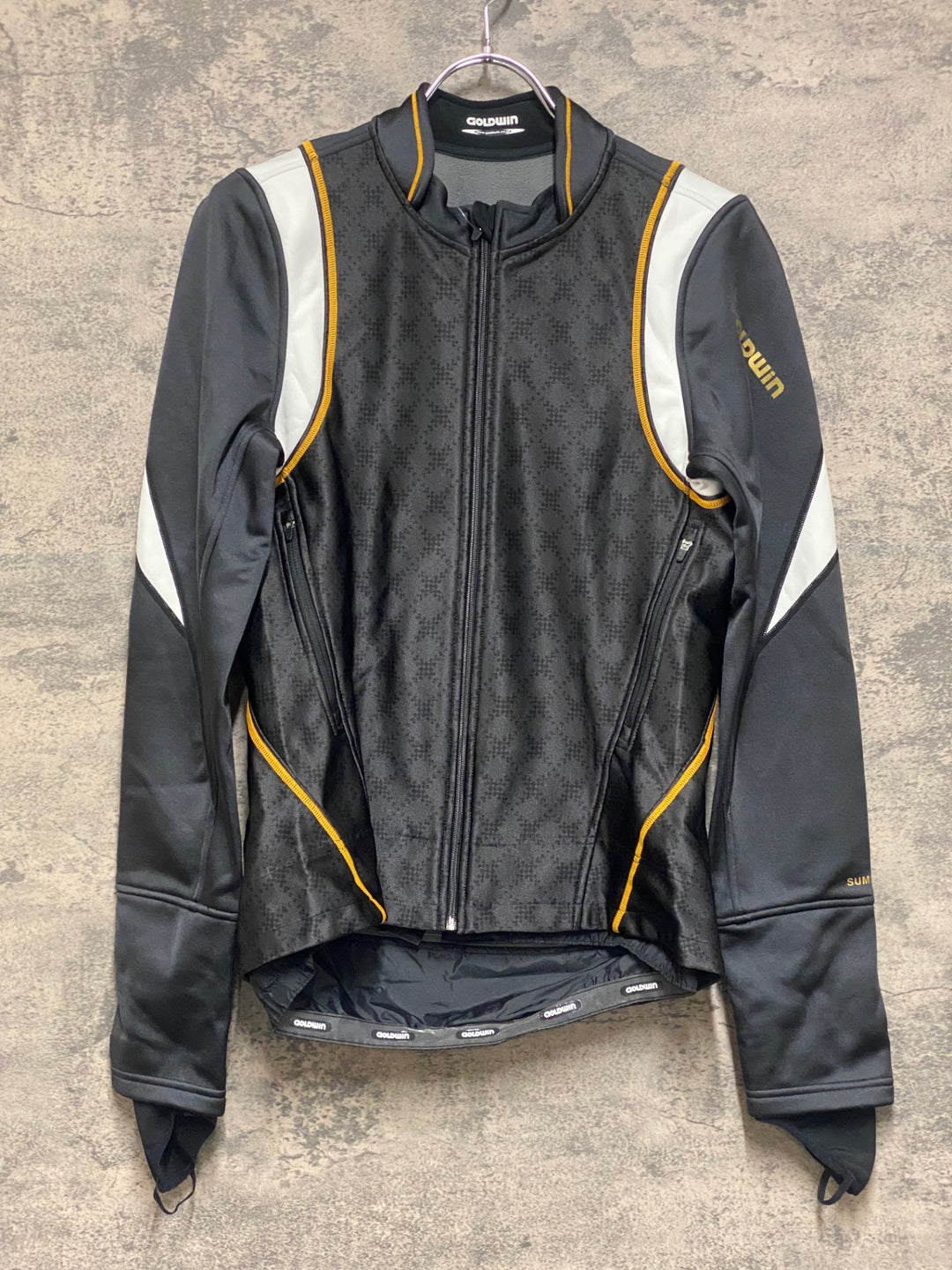 KB266 ゴールドウィン GOLDWIN 長袖 サイクルジャケット 黒 M 裏起毛 ※汚れ