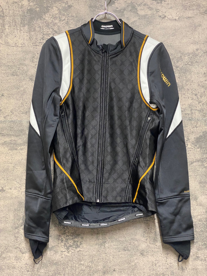 KB266 ゴールドウィン GOLDWIN 長袖 サイクルジャケット 黒 M 裏起毛 ※汚れ